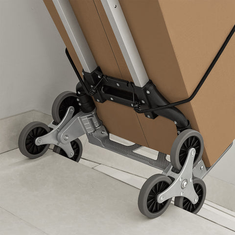 Juskys Inklapbare Trappensteekwagen / Steekwagen - Max. 80 kg - Incl. Handschoenen & Expandertouw