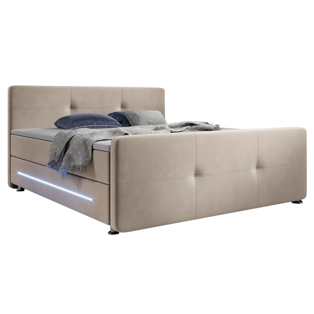 Boxspringbed Houston - 180 x 200 cm - Beige