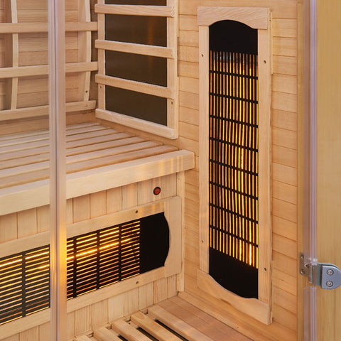 Infraroodcabine / Sauna Kiruna - 90x90x190 - Incl. LED & Bleutooth Radio