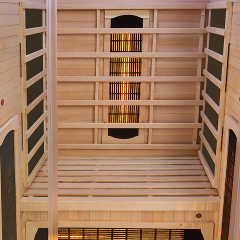 Infraroodcabine / Sauna Kiruna - 90x90x190 - Incl. LED & Bleutooth Radio