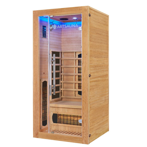 Infraroodcabine / Sauna Kiruna - 90x90x190 - Incl. LED & Bleutooth Radio