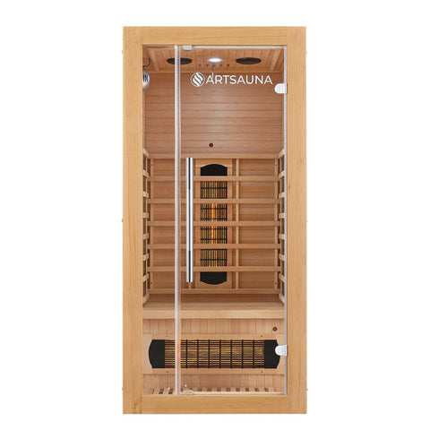 Infraroodcabine / Sauna Kiruna - 90x90x190 - Incl. LED & Bleutooth Radio