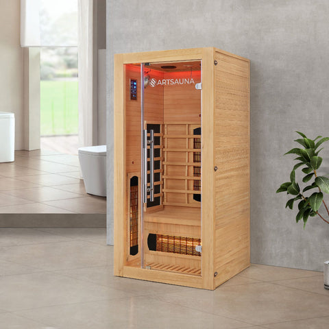 Infraroodcabine / Sauna Kiruna - 90x90x190 - Incl. LED & Bleutooth Radio