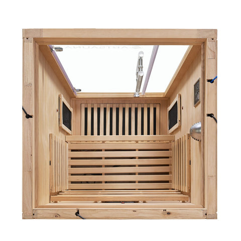 Infraroodcabine / Sauna Kiruna - 90x90x190 - Incl. LED & Bleutooth Radio