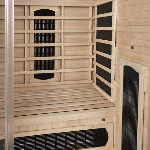 Infraroodcabine / Sauna Kiruna - 90x90x190 - Incl. LED & Bleutooth Radio