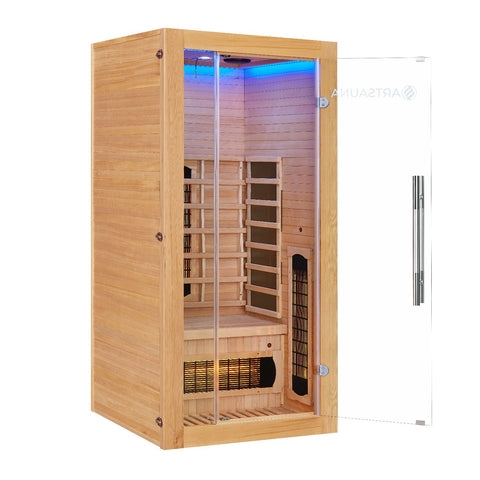 Infraroodcabine / Sauna Kiruna - 90x90x190 - Incl. LED & Bleutooth Radio