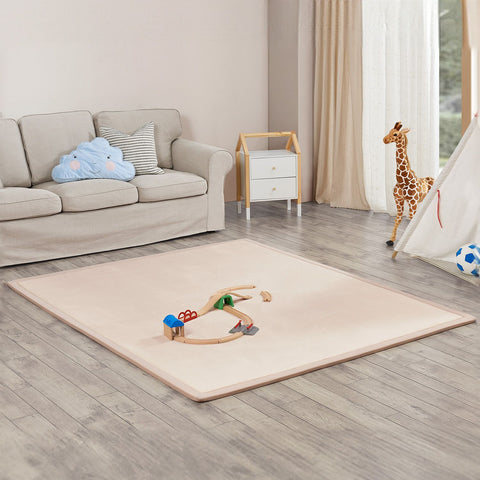 Fluweelzacht Speelkleed / Kinderkleed Maila - 220 x 180 cm - Beige