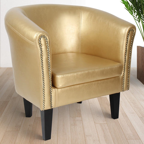 Chesterfield fauteuil - Goud - 67 x 72 x 60 cm